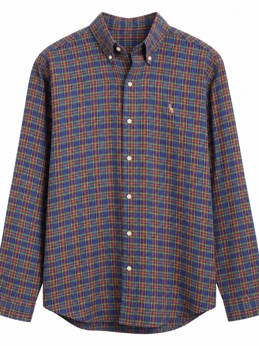 Polo by Ralph Lauren Long-Sleeve Plaid Button-Down Shirt - Navy Multi